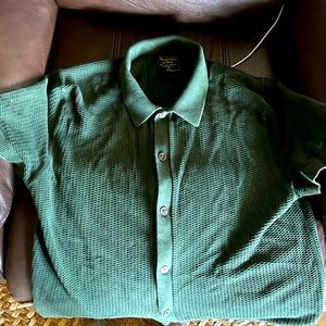 Forest Green  A&F Knit Resort Style Button Down.